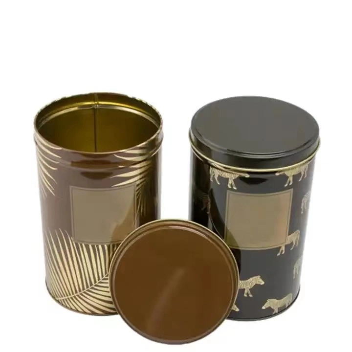 Custom High Quality Tin Container Round Tube Tin Box Metal Tea Tin