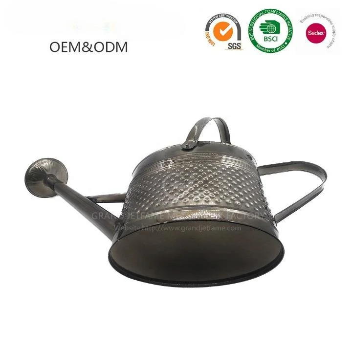 6.7L Large Capacity Garden Galvanized Metal Watering Can