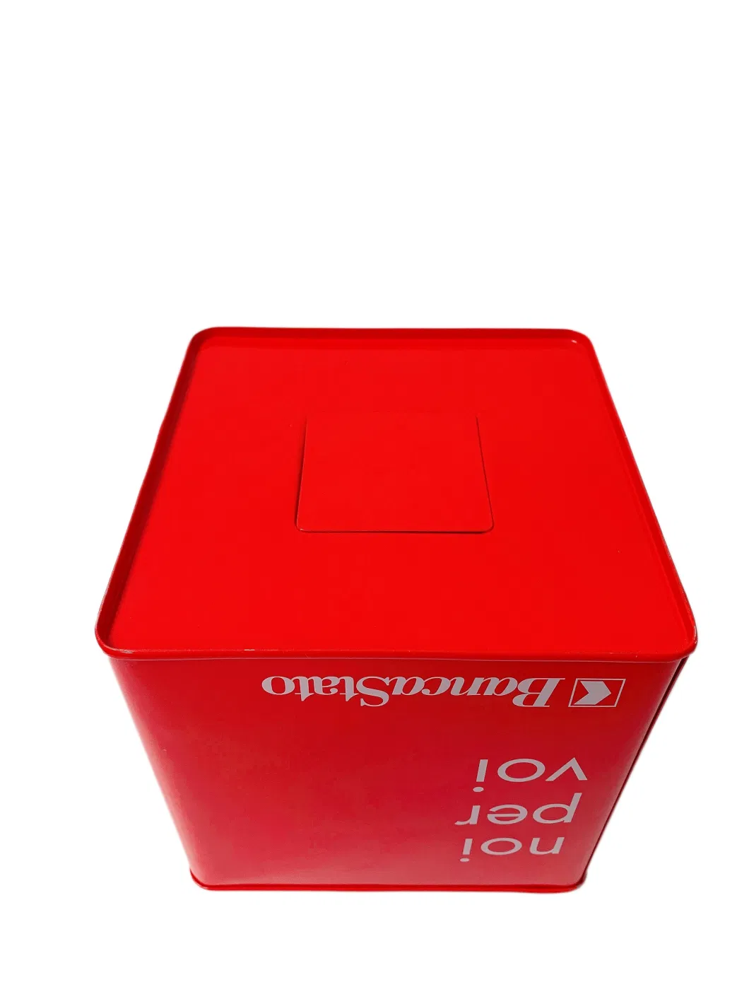 Hot Sale Square Shape Coin Box Gift Tin Metal Empty Piggybank Packaging Money Tin