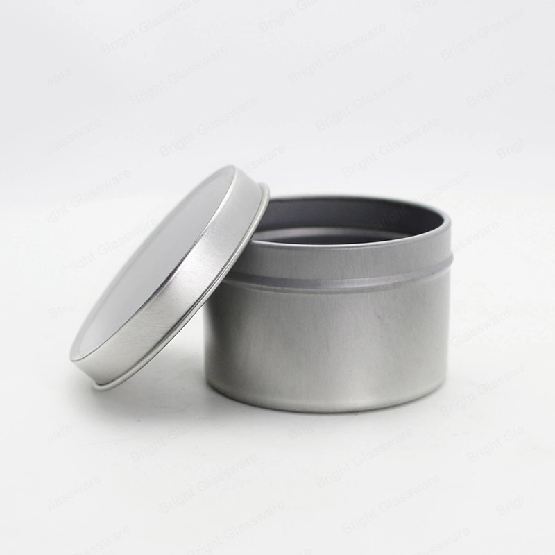 Custom Printing Empty Metal Packaging Container Tin Can Small Round Scented Candle Tin with Lid