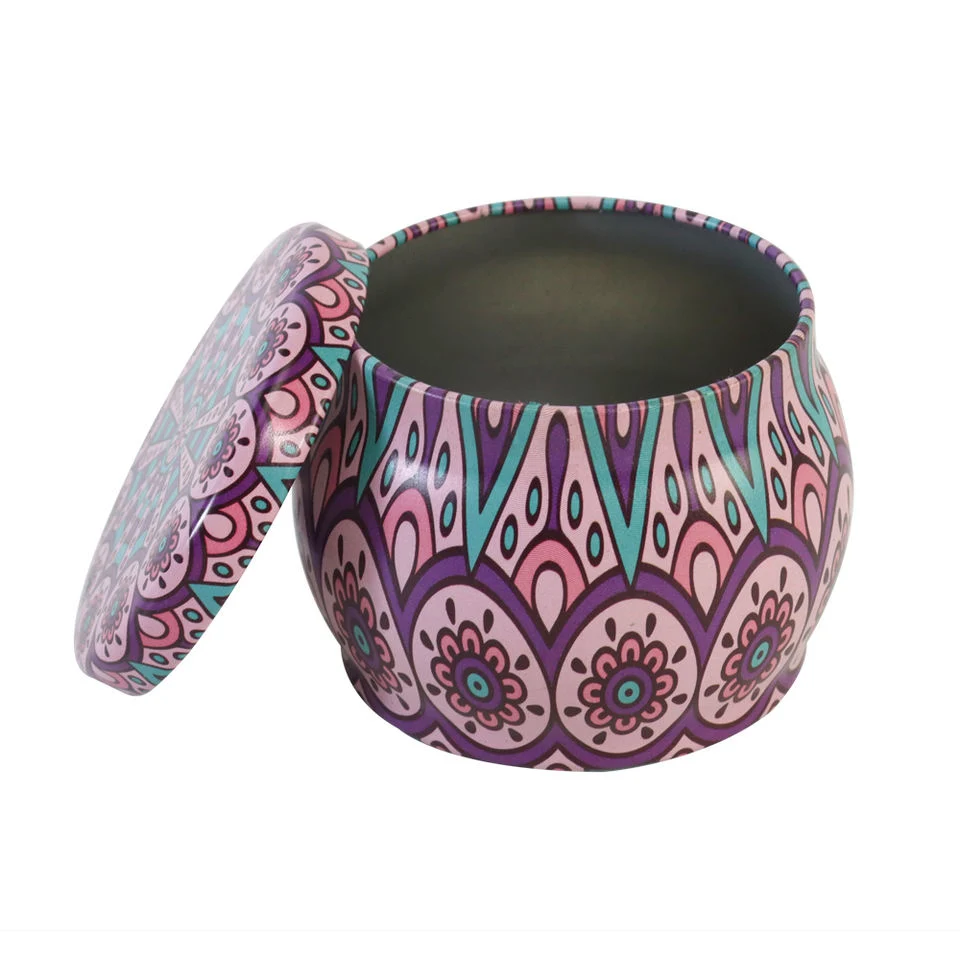 Stock Low MOQ High Quality Round Metal Packing Candy Mint Gift Seamless Candle Tins Box