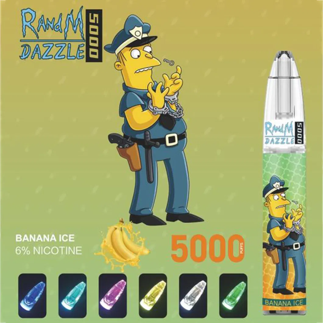 Randm Dazzle 5000 Disposable Vape Pen E-Cig Vape Cartridge Atomizers 510 Battery 510 Cartridge 10ml Large Cartridge Highly Customized Family Guys 0-5% Optional