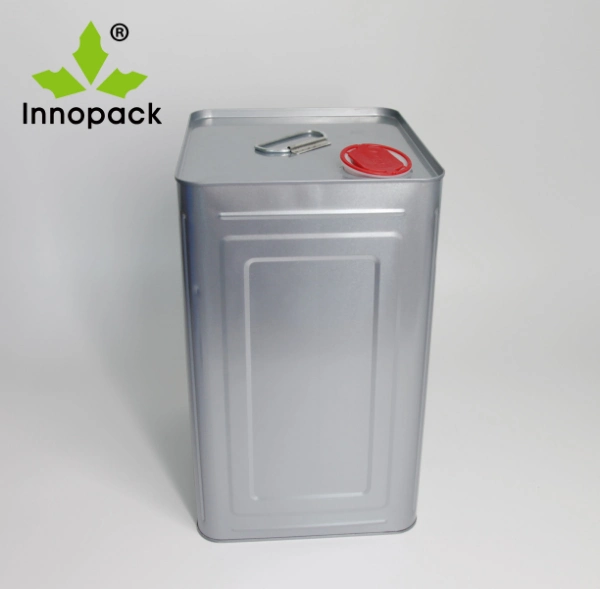 Rectangular Color Coated Oil Tin Can 3L Oblong Metal Can with Lid Used for Chemical Oil Thinner