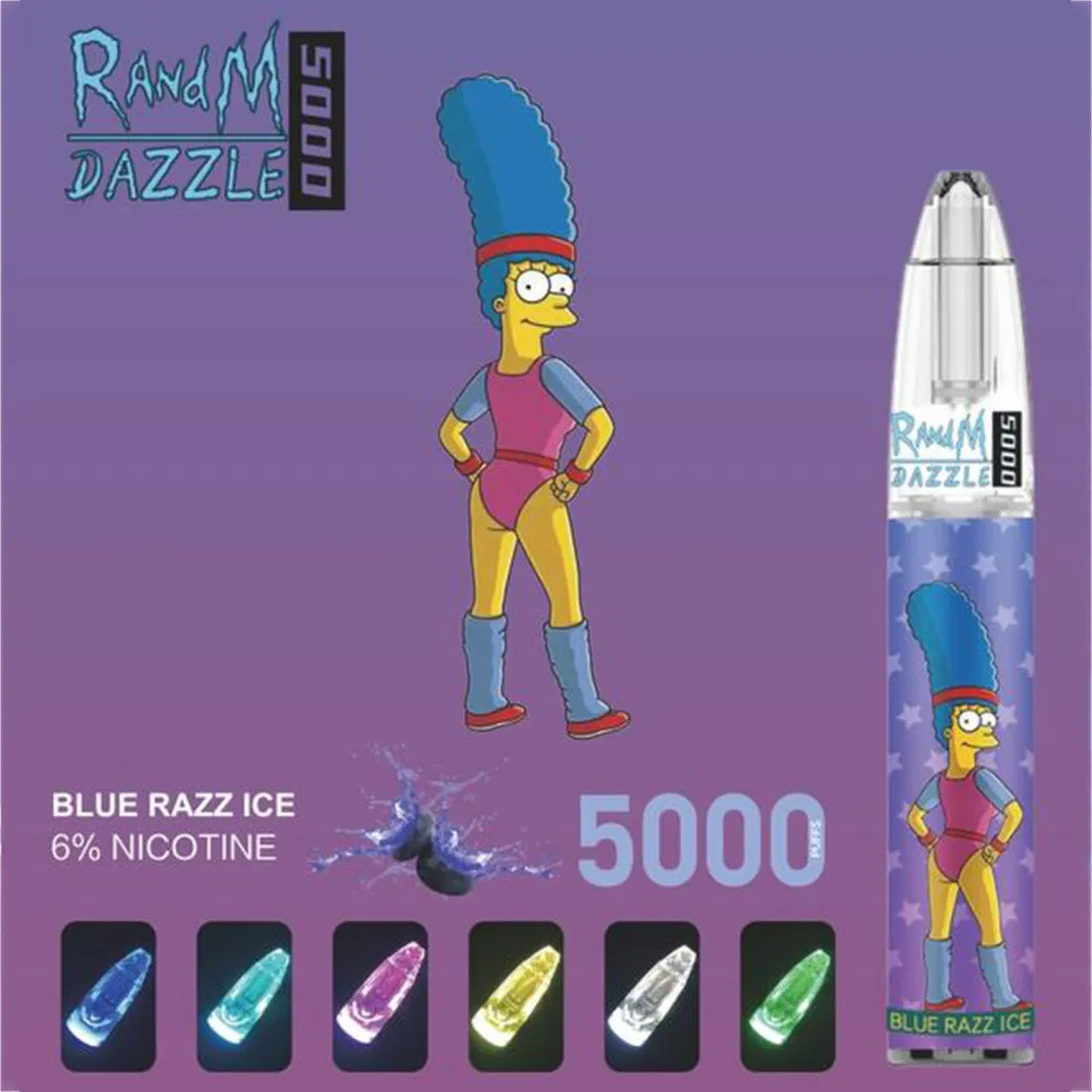 Randm Dazzle 5000 Disposable Vape Pen E-Cig Vape Cartridge Atomizers 510 Battery 510 Cartridge 10ml Large Cartridge Highly Customized Family Guys 0-5% Optional