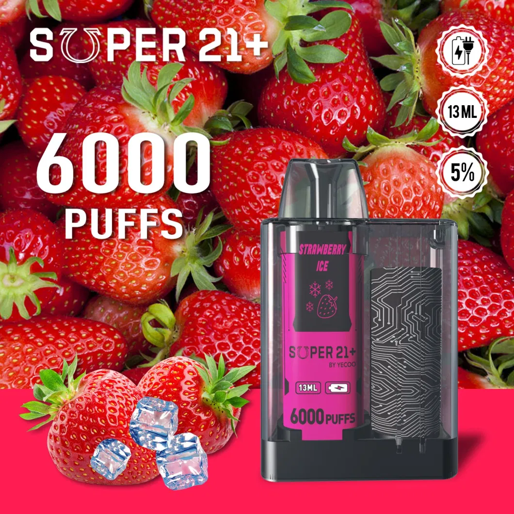 Rechargeable OEM 6000 Puffs Electronic Cigarette 6000 Puff Vape Box