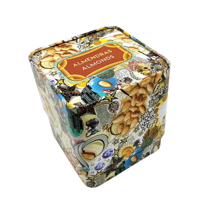 Watch Packaging Tin Box Nuts Tin Box Candy Metal Box Square Oblique Storage Tin Can