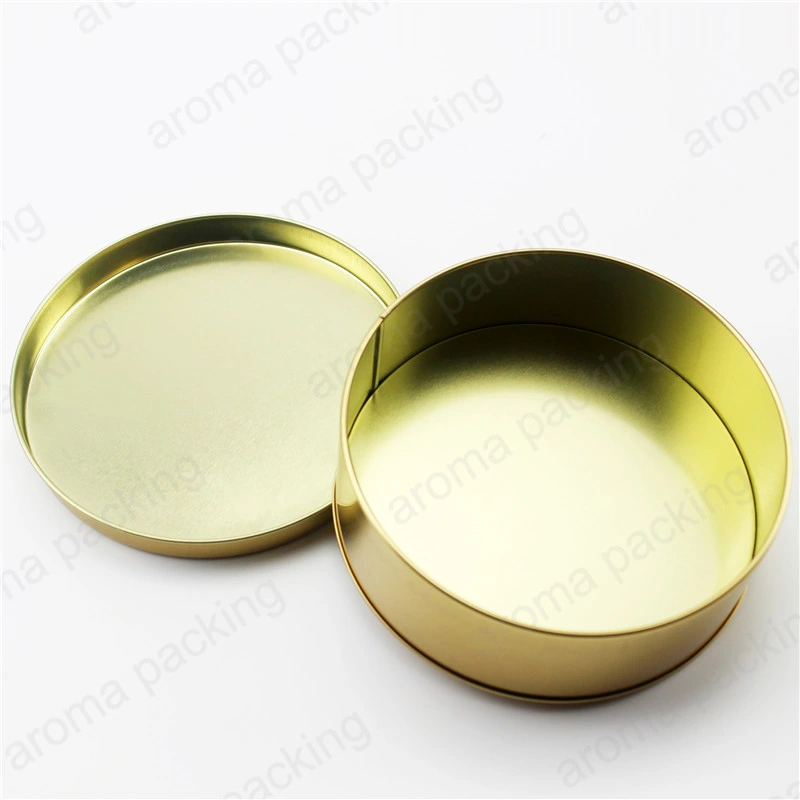 Custom High Quality Gold Metal Tin Box with Lid