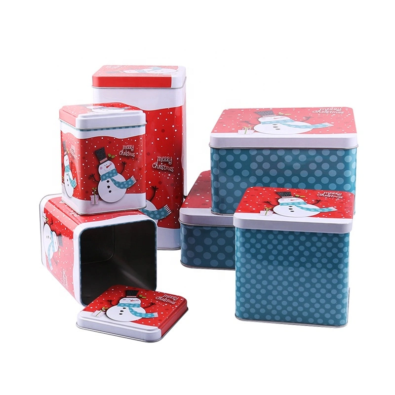 Christmas Design Rectangle Tin Box/Packaging Box Container for Tea/Coffee