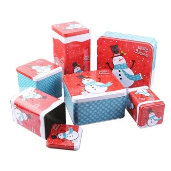 Christmas Design Rectangle Tin Box/Packaging Box Container for Tea/Coffee