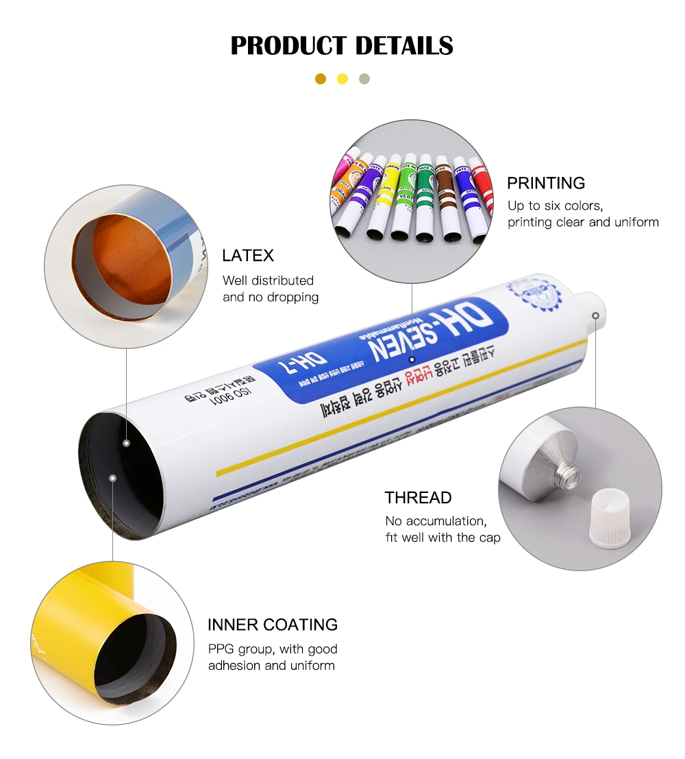 Matte Printing Collapsible Aluminum Metal Squeezed Tube Packaging