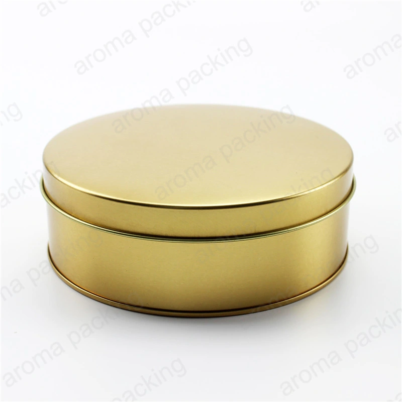 Custom High Quality Gold Metal Tin Box with Lid