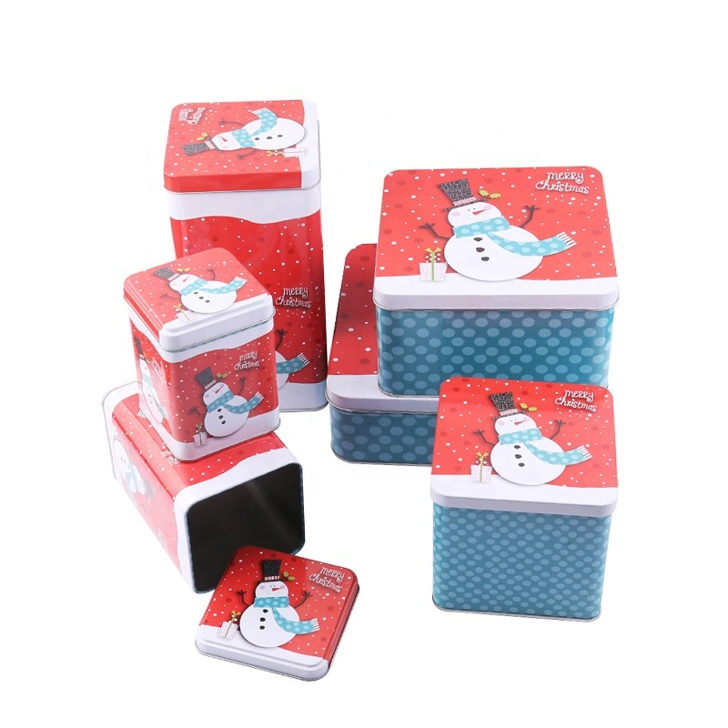 Christmas Design Rectangle Tin Box/Packaging Box Container for Tea/Coffee