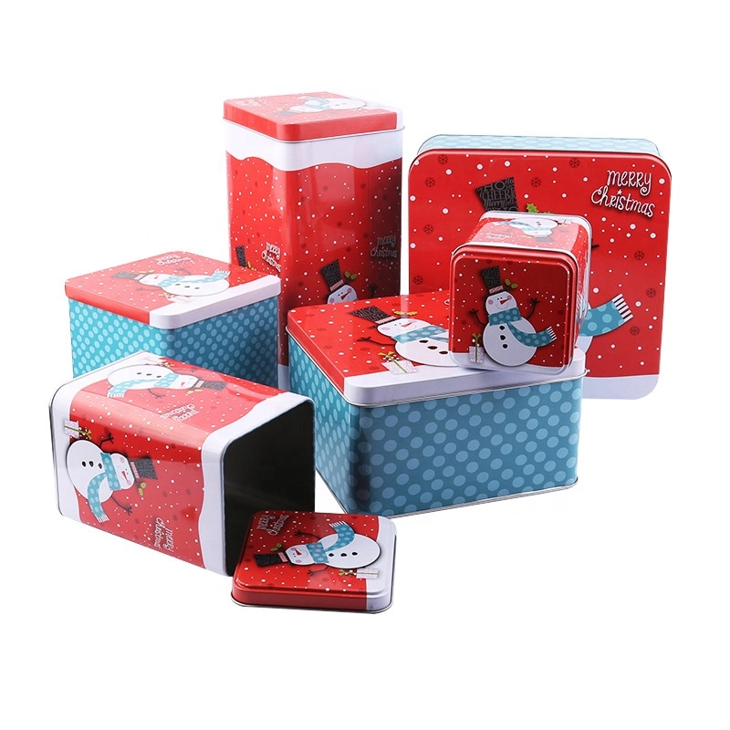 Christmas Design Rectangle Tin Box/Packaging Box Container for Tea/Coffee