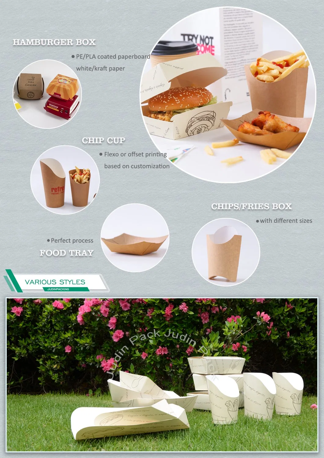 High Quality Disposable Food Grade Hamburger Packaging Tin Box Factory