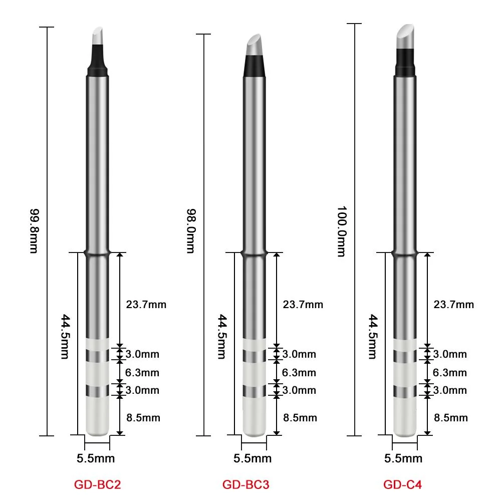 Gvda Gd300 Bc2 B2 Ils Kr K65 Bc3 Internal Heating Type Lead Free Soldering Station Kit Soldering Iron Tip