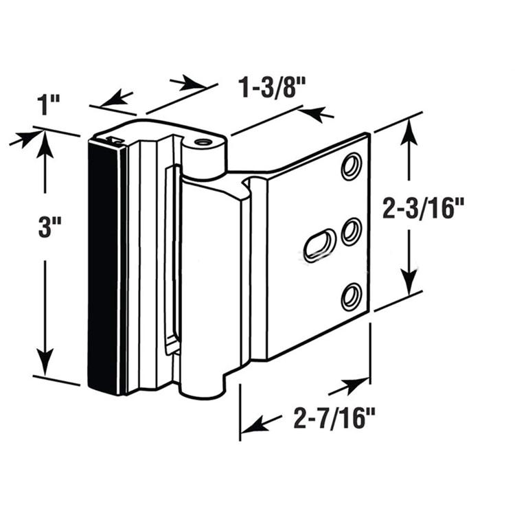 Aluminum Door Lock for Extra Home Security Protection Child Proof and Easy to Install Door Latch Device