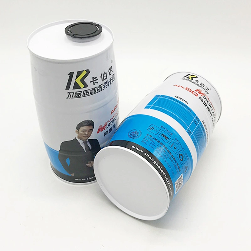 Empty Lubricant Oil Tin Can Packaging for Motor Oil