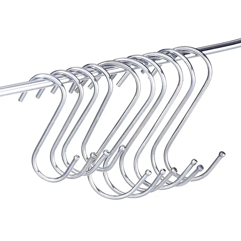 Wholesale Heavy Duty S Shaped Hook Stainless Steel 304/ 316 Hanger Clothes Rack Hook Metal Hooks for Hanging