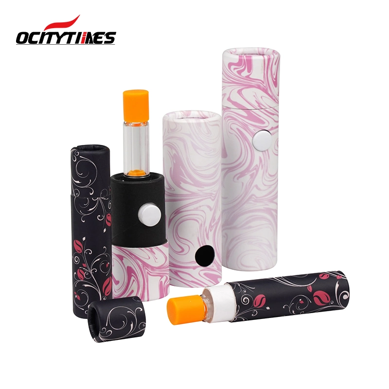 Ocitytimes Custom Empty Cartridge Vaporizer 600puffs Disposable Vape Metal Hard Paper Packaging