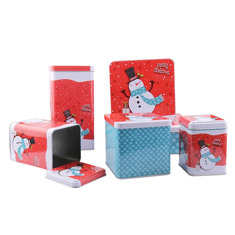 Christmas Design Rectangle Tin Box/Packaging Box Container for Tea/Coffee