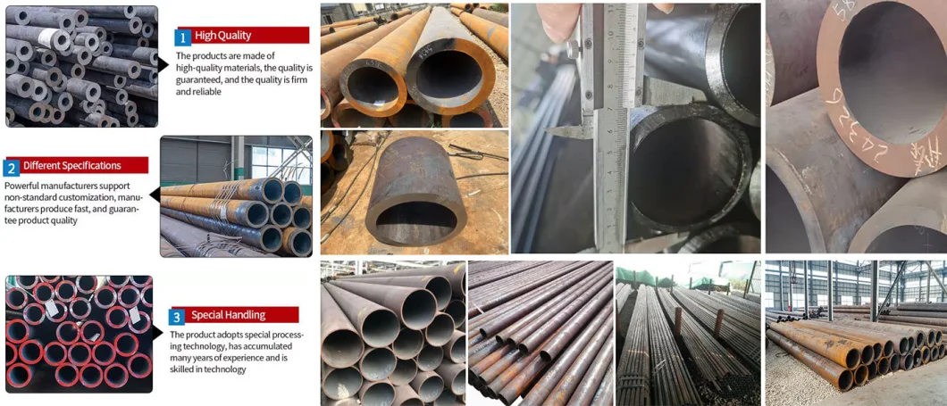 ASTM A106/API 5L Ms Seamless Steel Pipe Manufacturers Carbon Steel Tube Hot Rolled Round Black Iron Pipe