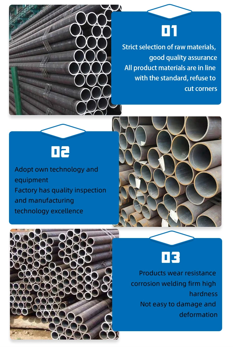 Gas Pipe Cold Drawn GB API Pipe Carbon Steel Sch80 ASTM A106 Seamless API 5L API 5dp ASTM A53-2007 GB 5310-1995 Round 300 Series Alloy-Steel Pipe