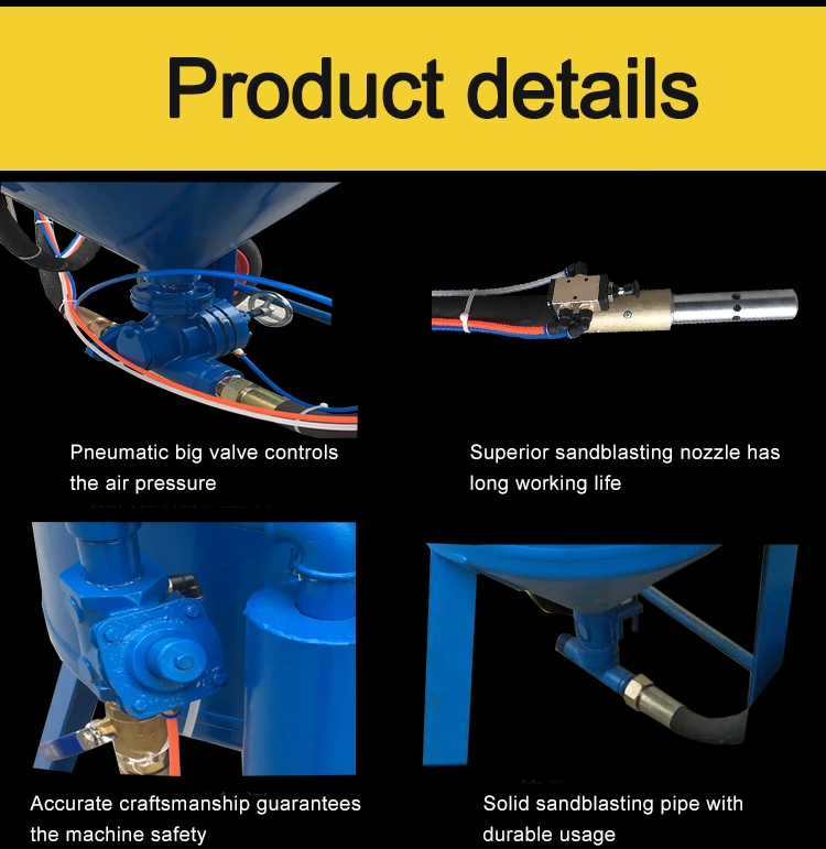 Water Sandblaser Pot Dust Less Sandblaster Portable Pressure Blasting Machine