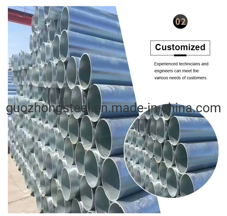 Low Temperature API 5L A106b/A53/A333 Gr. 6 100mm Diameter Galvanized Steel Pipe