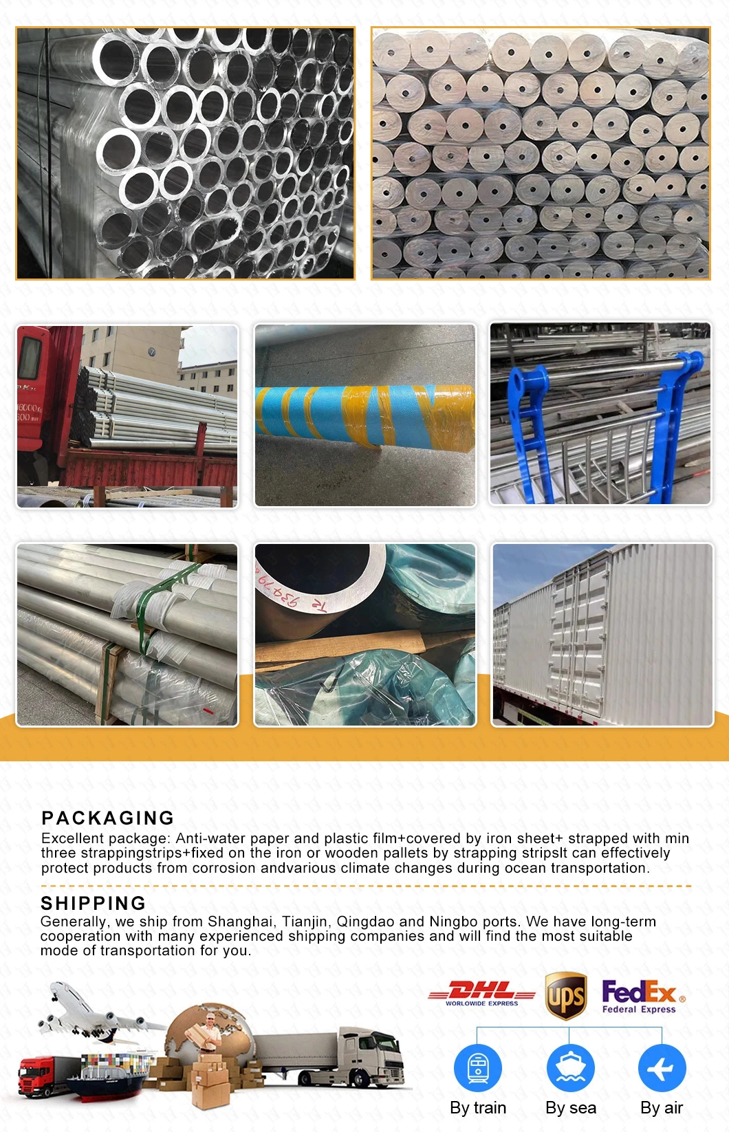 En 10025-2-2004 Seamless Forged Aluminum Alloy Tube Large Diameter Aluminum Pipe