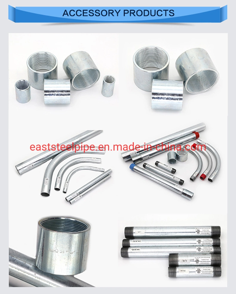 Hot DIP Galvanized Wholesale Manufacturer 1 2 3 4 Inch &quot; Metallic UL Electrical Metal Steel EMT Tuberia Pipe