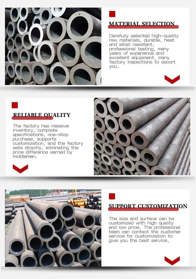 Ruissa Standard GOST 8732-78 API 5L ASTM A106 A53 Grad B Round Black Carbon Seamless Steel Pipe