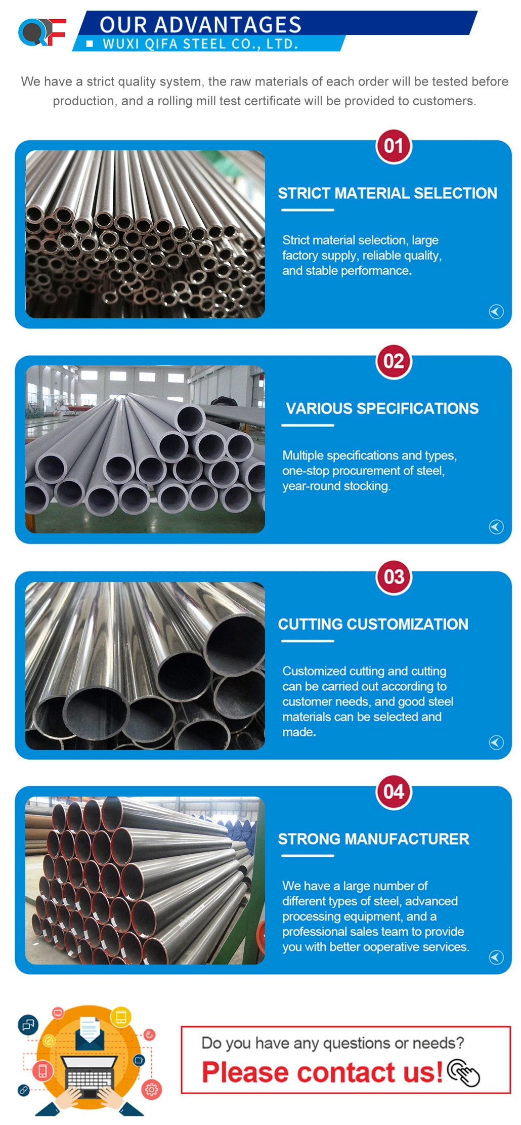 China Manufacture Alloy Tube 13crmo44, ASTM A335 P22 Seamless Alloy Steel Pipe