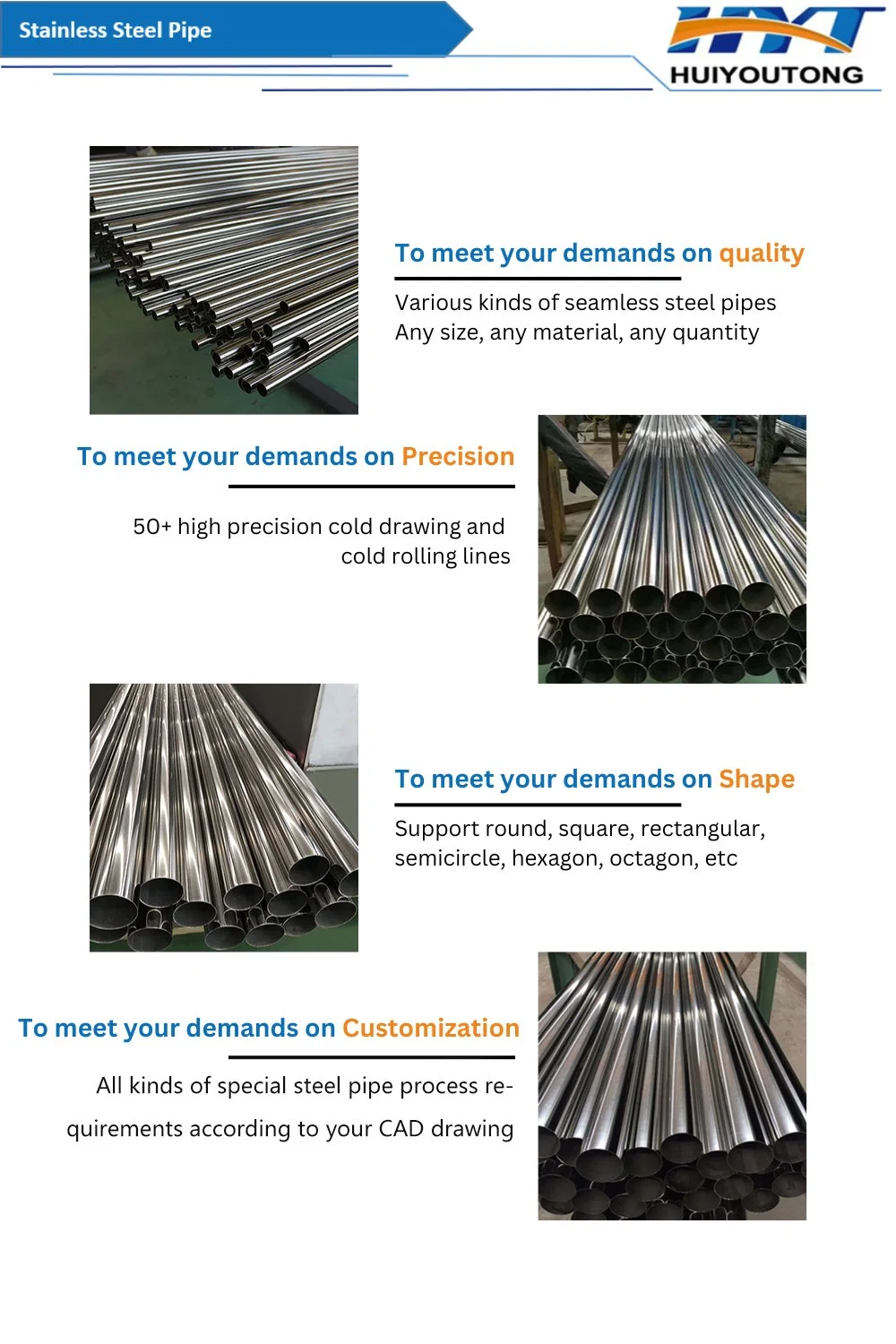 ASTM A335 P1 P2 P5 P9 P11 P12 P15 P21 P22 P23 P91 P92 High Temperature Resistant Seamless Ferritic Alloy-Steel Pipe