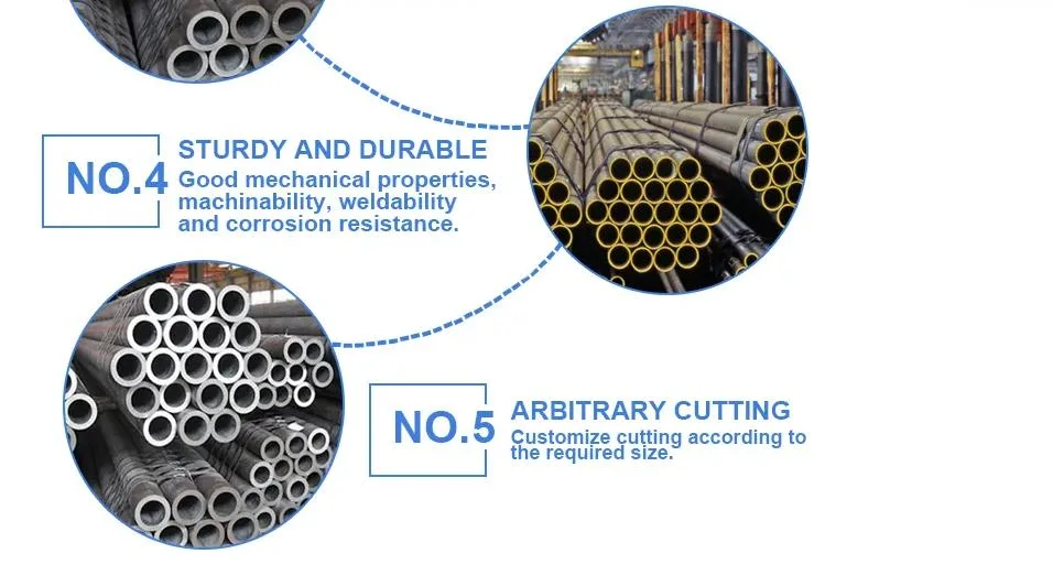 A106. B Seamless Steel Pipe Large and Small Diameter Seamless Pipe for Fluid Transportation in Stock