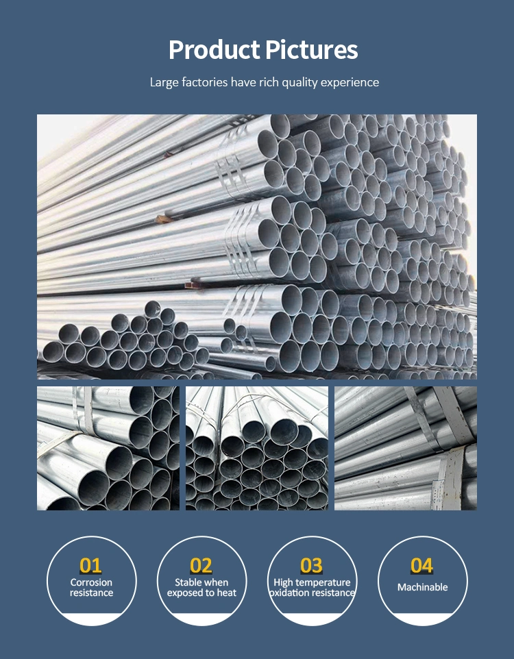 Factory Price Q195/Q235/Q345 Hot Dipped High Zinc Coating Carbon Round Alloy Pre Galvanized Round Seamless/ERW Steel Pipe Galva Gi Tube