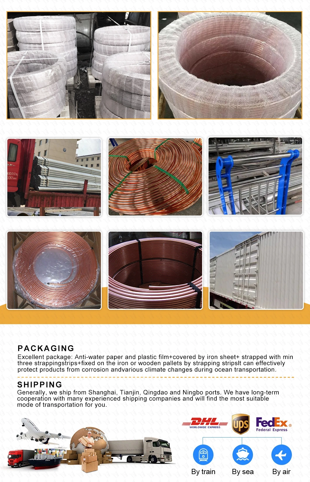 Hot Sale Thick-Walled Lead-Free Environment-Friendly Copper Pipe Copper Import and Export Copper Coated Steel Pipe