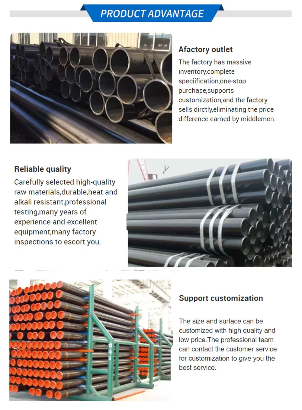 Building Material/Best Selling ASTM/A36 Alloy Precision Casing/Welded/Carbon/Galvanized Seamless/Steel Pipe Used for Oil/Gas Transportation