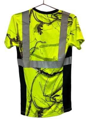  Camiseta de camuflaje fluorescente ropa de trabajo reflectante amarilla