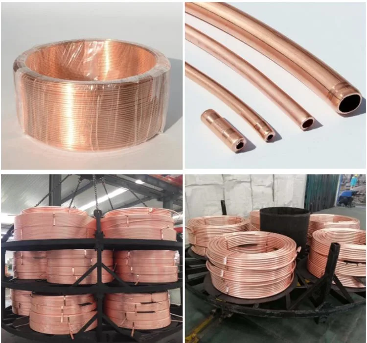 Pure Copper 1/2 3/4 Seamless Air Conditioner Equipment Copper Pipe Pankage