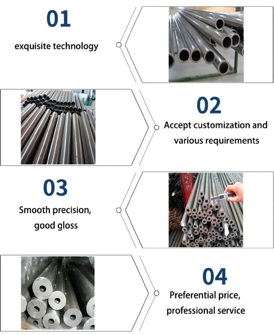 Precision Seamless Steel Pipe 20cr/40cr/20crmo/16mn/27simn Precision Steel Tube