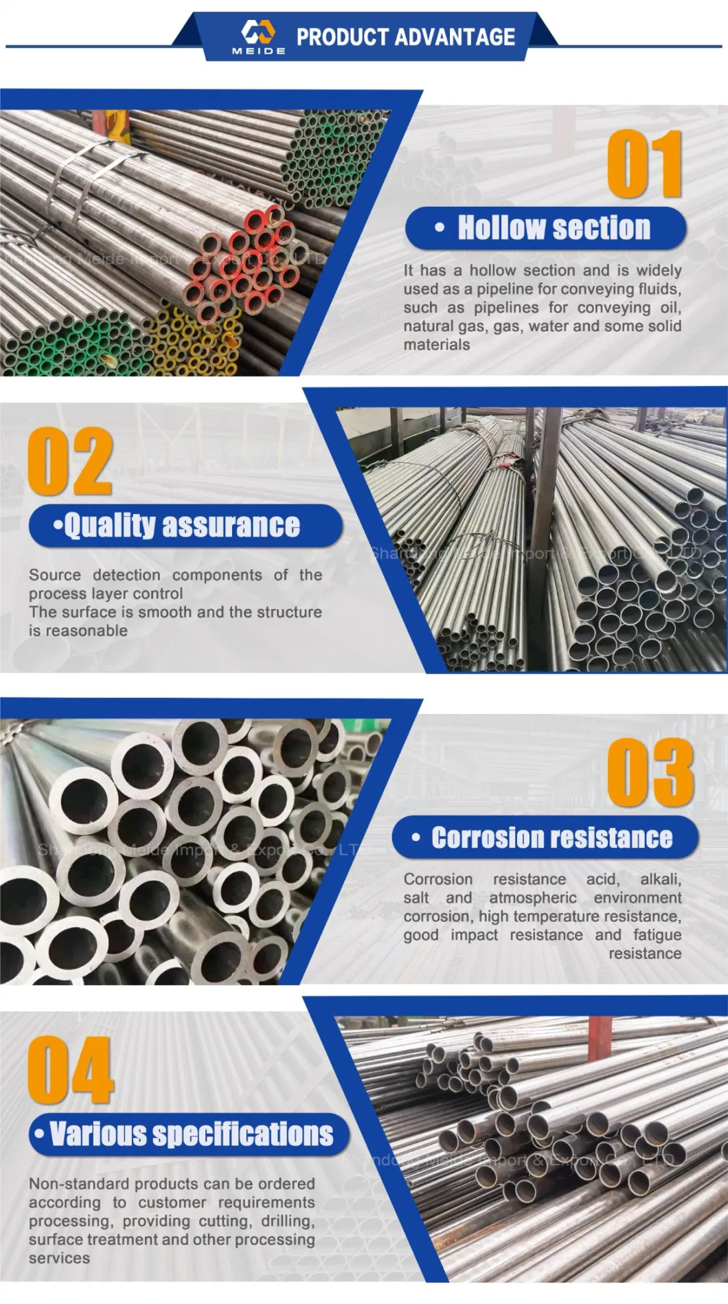 ASTM 30CrMo 40cr 42CrMo 4130 4140 35CrMo C20 C45 25crmo4 15crmog Alloy Steel Seamless Cold Drawn Precision Steel Tube Pipe