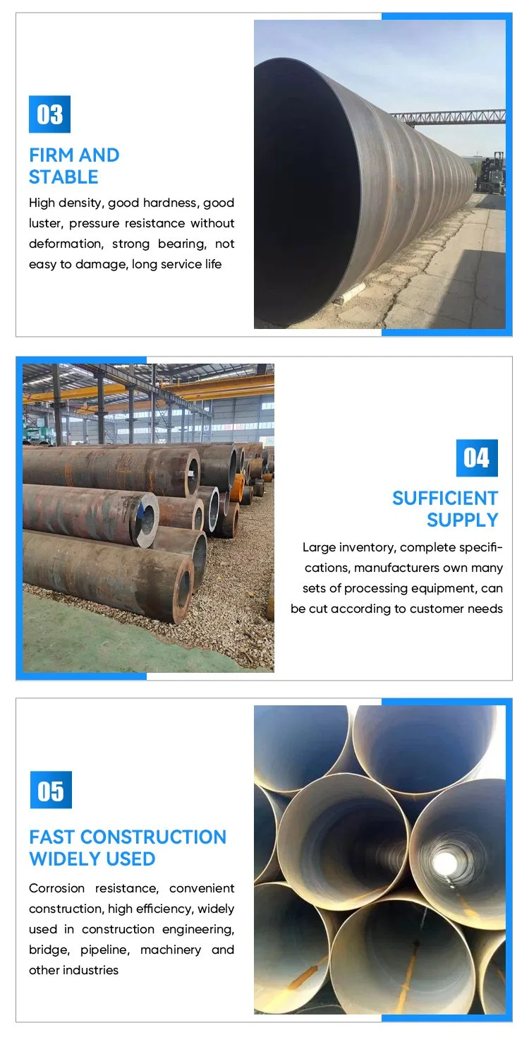 Q345 Hot Rolled Carbon Seamless Steel Pipe Factory Direct Sales 10# 20# 35# 45# 16mn 27simn 40cr