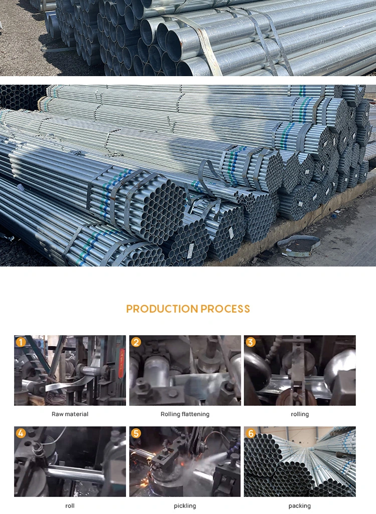 Chinese Manufacturer Q195 Q235 Q345 Hot-DIP Galvanized Steel Pipe Tube