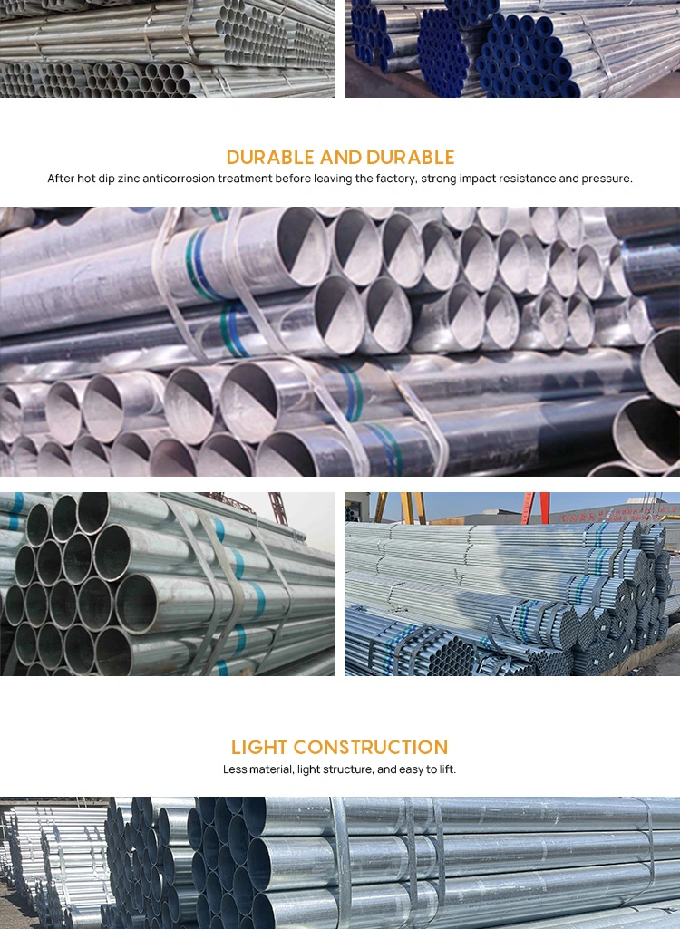 Chinese Manufacturer Q195 Q235 Q345 Hot-DIP Galvanized Steel Pipe Tube