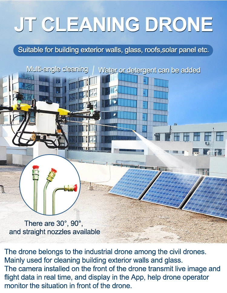 Jt30 High Pressure Cleaning Drone Washing Drone for 100m High Building/Roof/Windows/Solar Panel