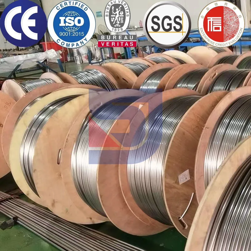 304 316 201 316L Seamless Ss Pipe Coil Coiled Tube Heat Exchanger