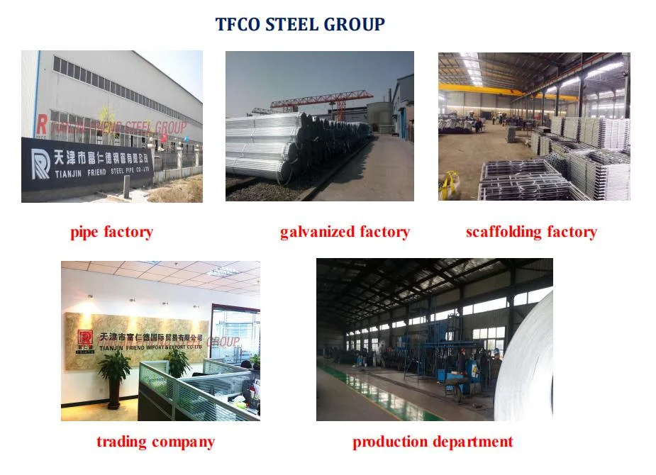 Welded ERW Tfco Tianjin, China Zinc Coating Galvanized Steel Tube