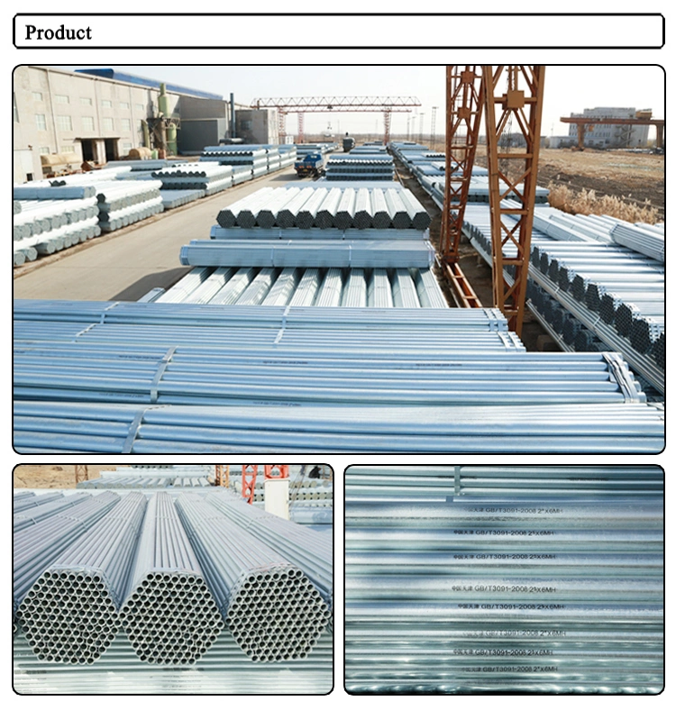 Factory Price 2mm 3mm Galvanized Carbon Steel Welded Tube DN50 DN65 Galvanized Steel Pipe for Scaffolding