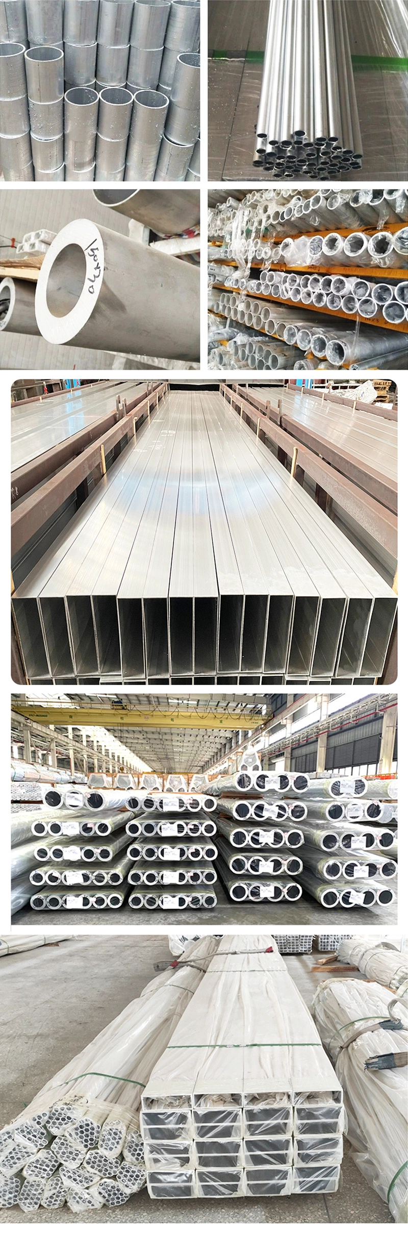 China Manufacture Seamless Aluminium Tubes Rectangular Aluminium Pipe for Automated Assembly System