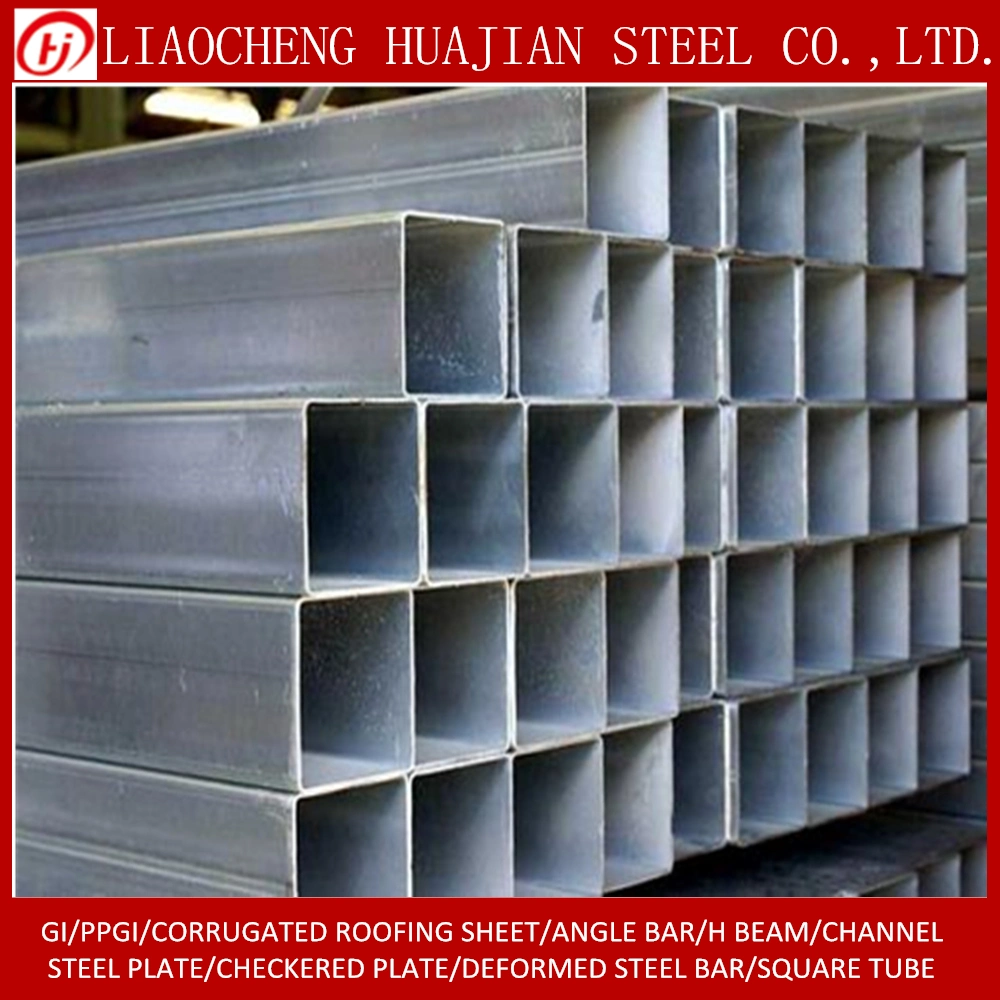 Hot Dipped Carbon Round Alloy Round Square Rectangular Steel Pipe with High Zinc Coating